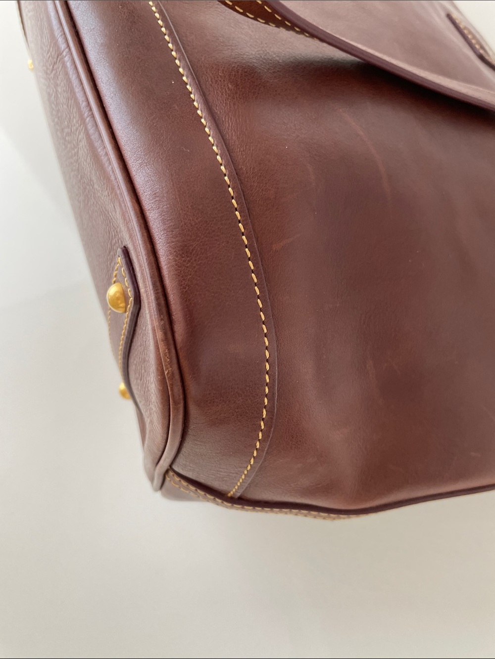 Dooney & Bourke Chestnut Brown Florentine Leather Zip-Top Large Tote - Picture 11 of 16